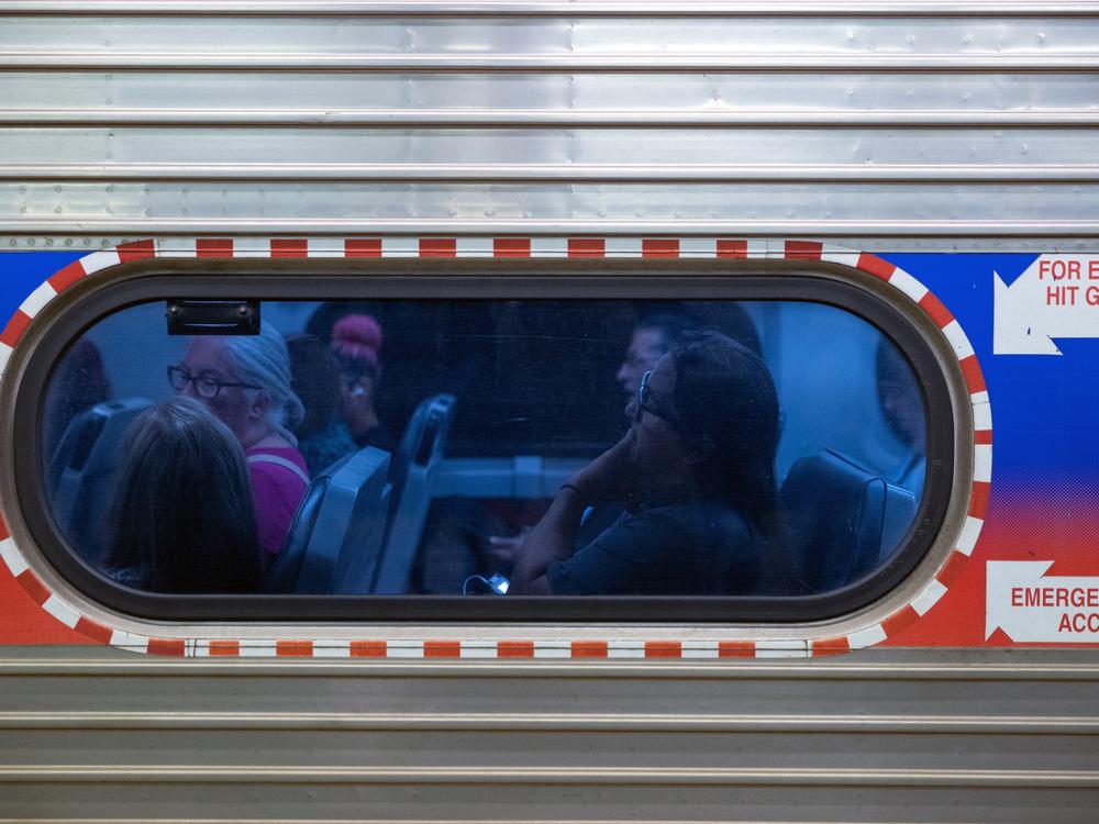 Andrew DiDonato takes the train home from Philadelphia's Suburban Station on July 22, 2024.