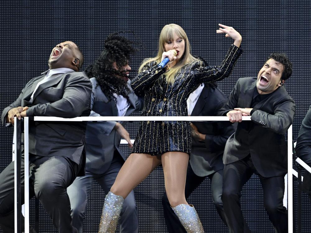 Taylor Swift performs at Wembley Stadium in London on June 21, as part of her Eras Tour.