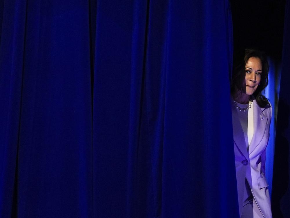 Democratic presidential nominee Vice President Harris arrives to speak at a campaign rally on Aug. 10, 2024, in Las Vegas.