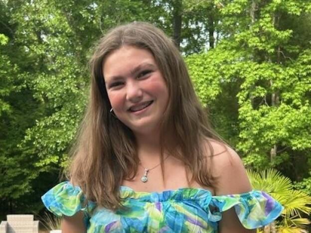  Seventh-grader Sophia Robinson.