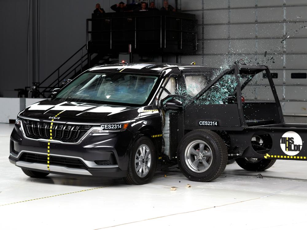 As cars and trucks on the road got bigger and heavier, researchers at IIHS decided to make the driverless cart they use in crashworthiness testing larger as well. 