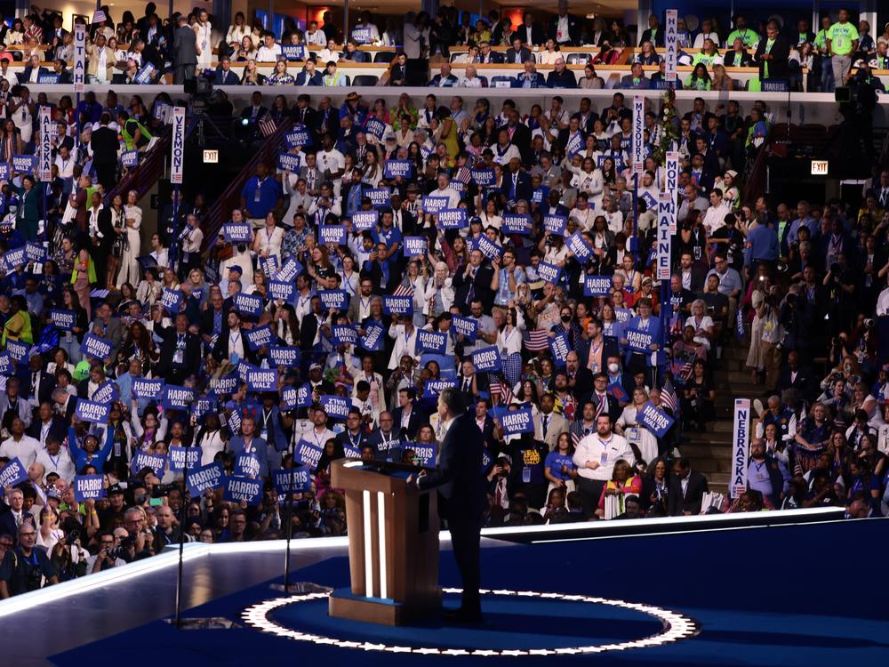 Roy Cooper, governor of North Carolina, speaks during the Democratic National Convention.