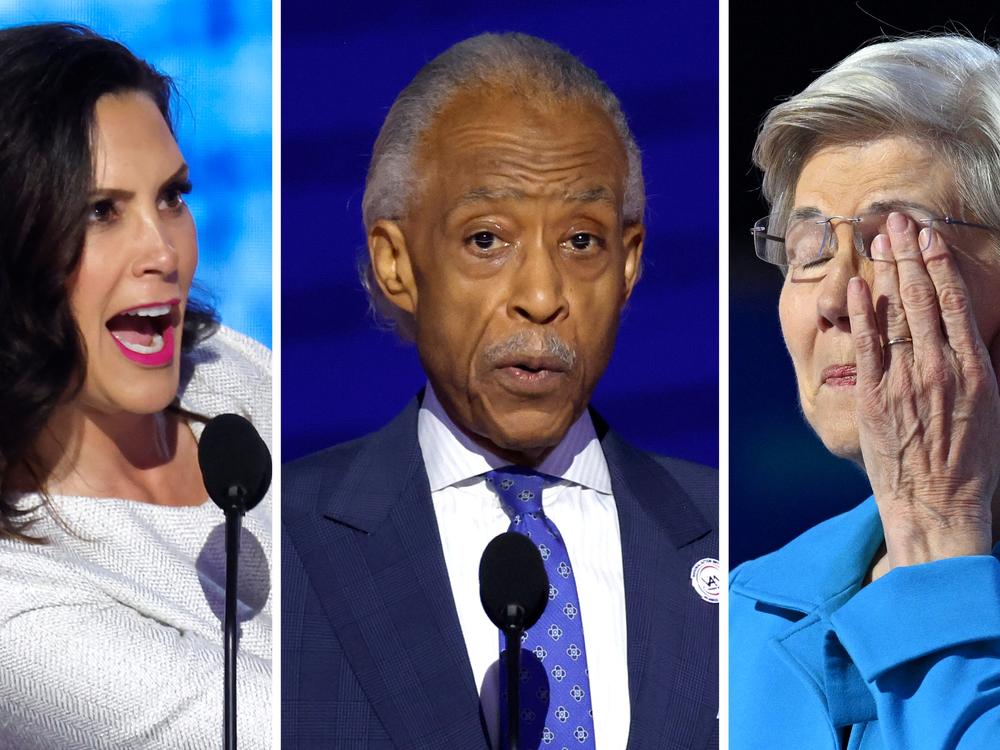  From left: Michigan Governor Gretchen Whitmer, Reverend Al Sharpton, Massachusetts Senator Elizabeth Warren.