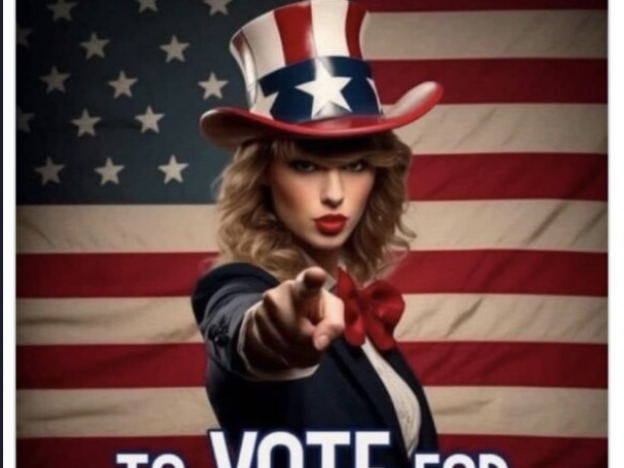Donald Trump reposted this AI-generated image of Taylor Swift on social media.