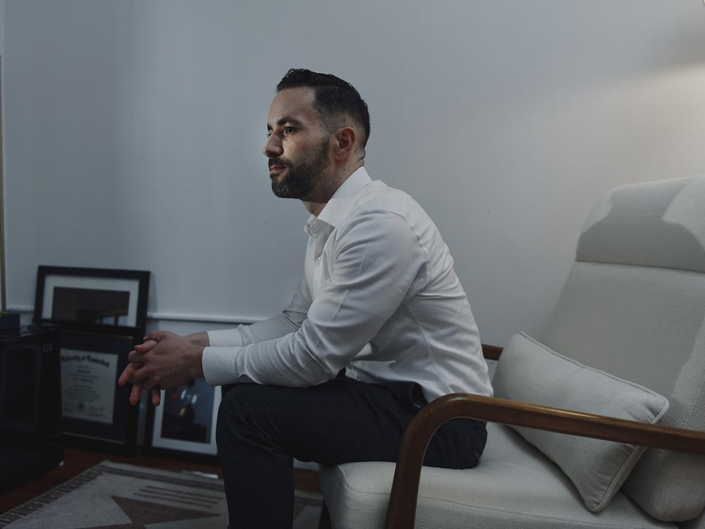<em>Daniel Clark in his office in New York City.</em>