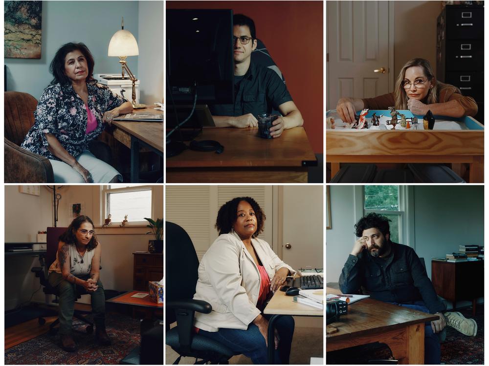 Top row, from left: Marsinah Ramirez Buchan, Philip Bender, Elizabeth Fisher. Bottom row, from left: Rosanne Marmor, Kendra F. Dunlap, and Carter J. Carter.