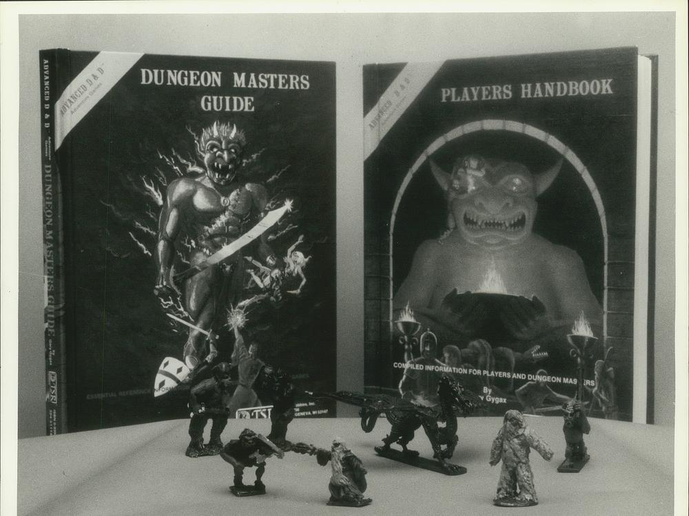  Dungeons and Dragons game pieces, photographed in 1986.
