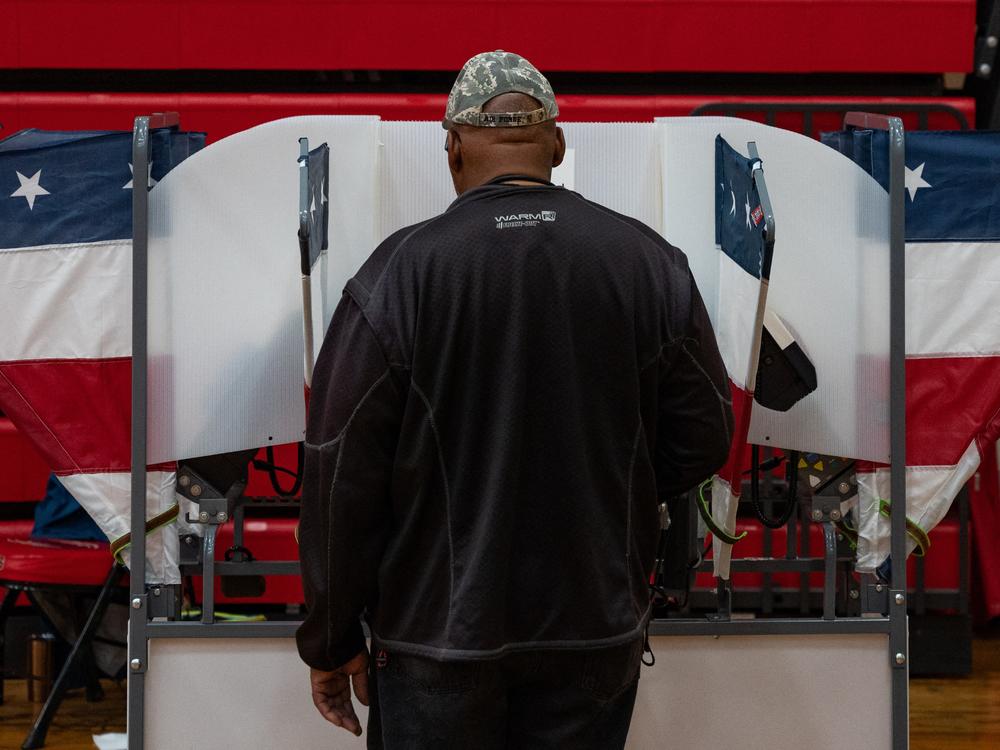 A voter casts a ballots in Nashville on Super Tuesday, March 5, 2024. About 14,000 registered voters in Tennessee received letters from the state this year asking them to prove their citizenship or be removed from the rolls.