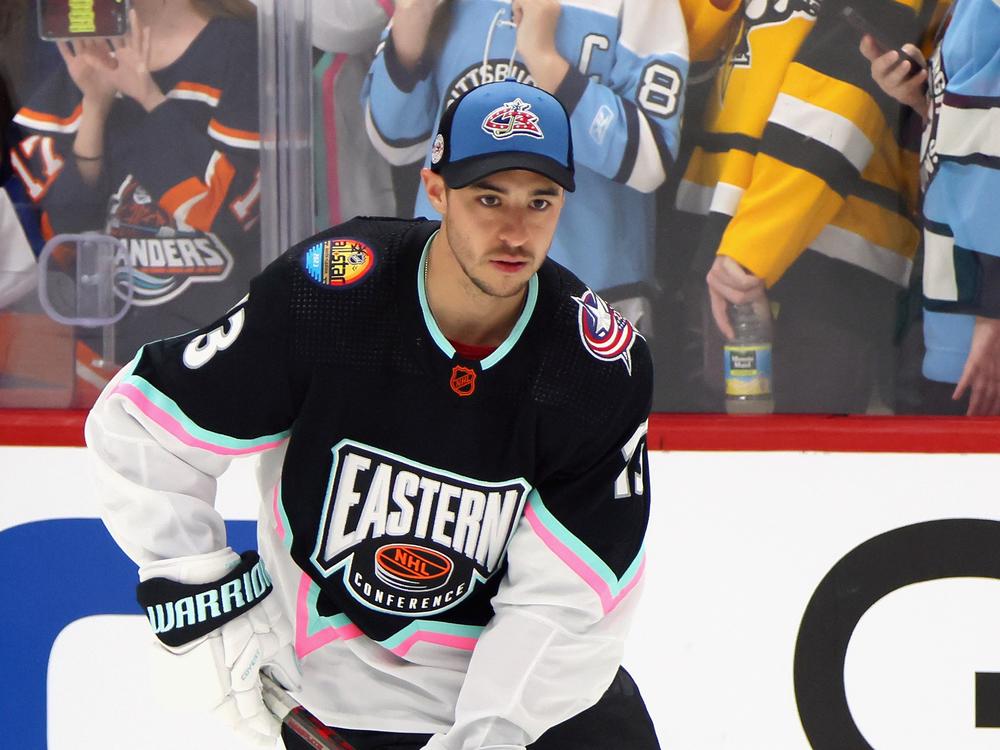 Johnny Gaudreau, seen here skating in warmups before last year's NHL All-Star Game.