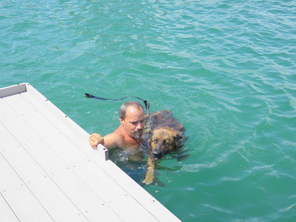 When he wants to go to Miami Beach, Carlos Leon leaves his dinghy 150 feet offshore and swims to the city-owned boat launch.  