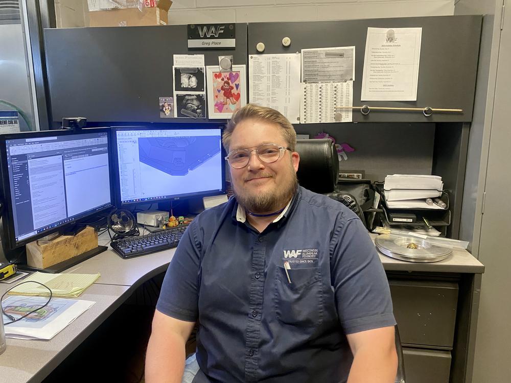 Greg Place, a design engineer with the Wisconsin Aluminum Foundry, says the $400-a-month child care stipend allows him to send his daughter to the child care center at the local YMCA, where she's developed nurturing relationships. 