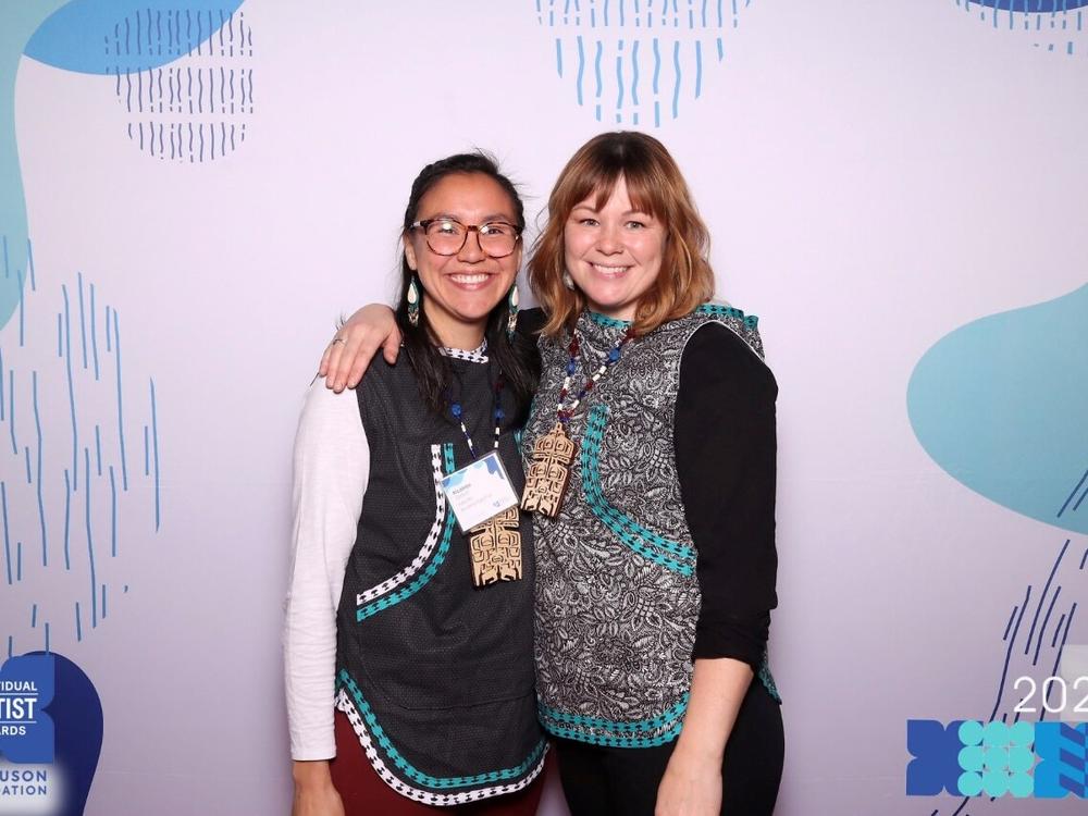Nikki Corbett (left) and Katie O'Connor (right) won a fellowship from the Rasmuson Foundation to create a Yup'ik book for young language learners.