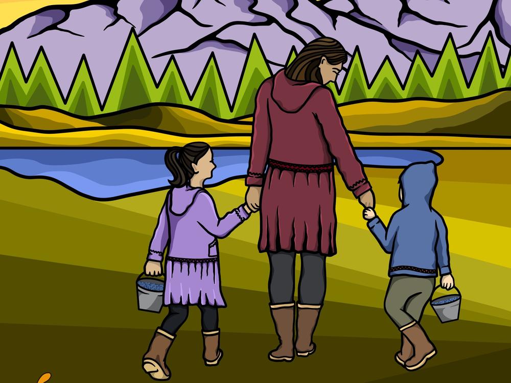  The cover of the Yup'ik alphabet coloring book.