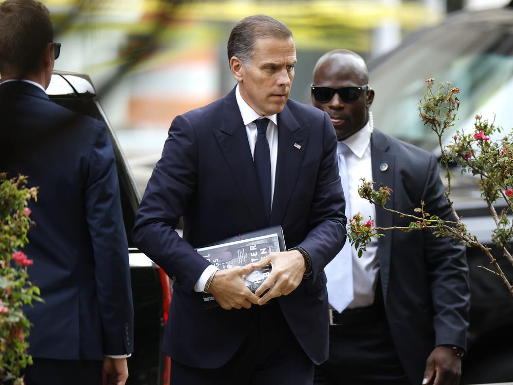 Hunter Biden arrives at the J. Caleb Boggs Federal Building in Wilmington, Del., in June during his trial on felony gun charges.