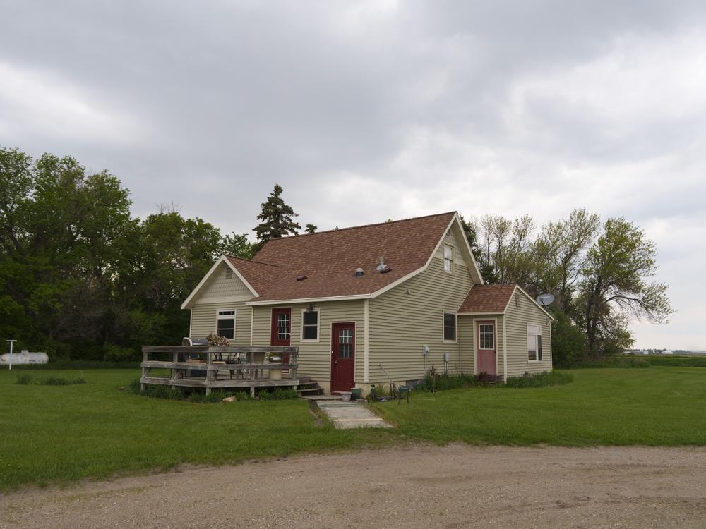 The Haakensons' farmhouse is pictured in Willow City, N.D., on May 21.