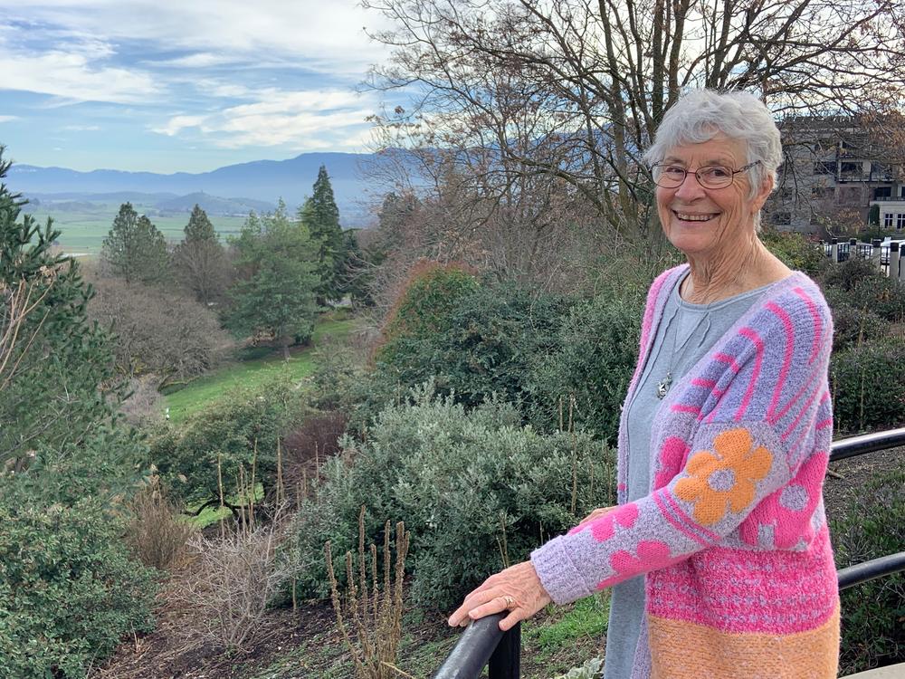 Diane Ware is a retired elementary school teacher who meets with an group led by an eco-chaplain near her home in Oregon. 