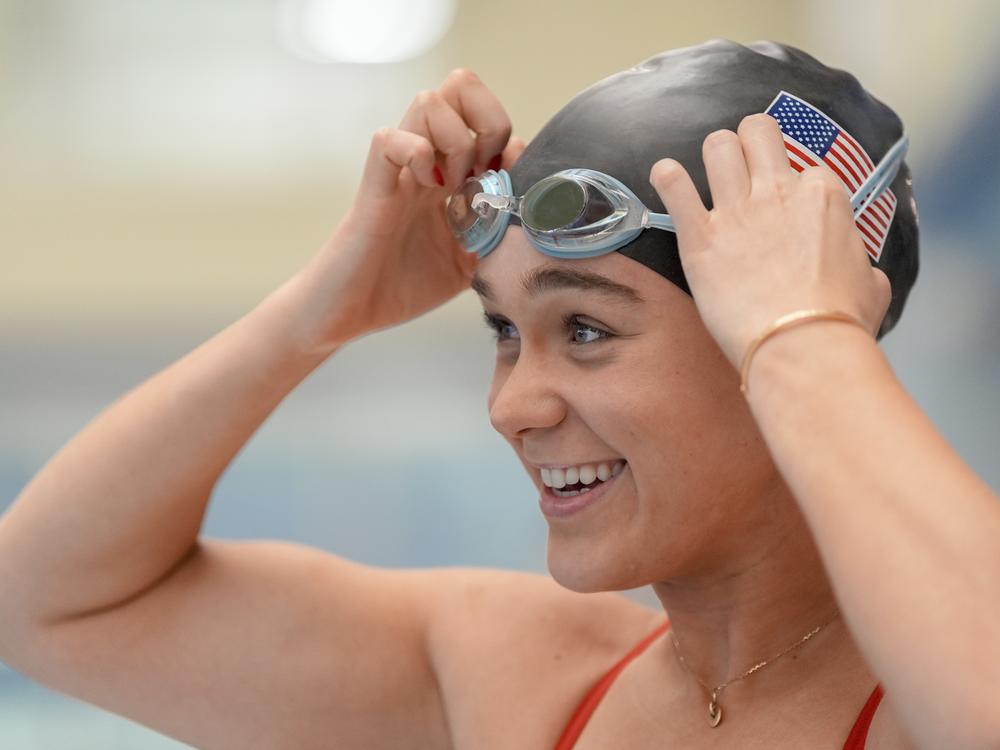 Swimmer Ali Truwit, pictured at practice in Stamford, Conn., in August, won silver in her first Paralympic Games just over a year after losing part of her leg in a shark attack. 