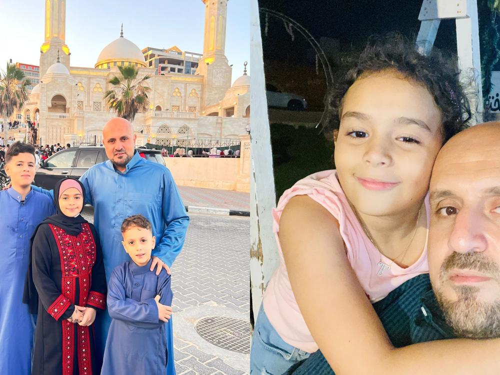  Tala Abu Ajwa with her family.