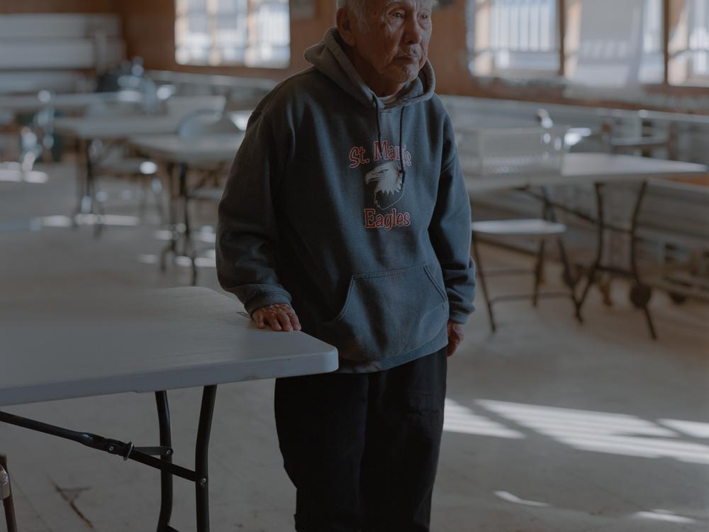Sebastian Cowboy is one of the few remaining Elders in St. Mary's to have attended the Mission school, where he saw one of his peers take their own life in the dormitory. That trauma came flooding back decades later when he lost his oldest son to suicide. “I think I was in a coma for three days. I didn’t know where I was,” he recalls. For Cowboy, healing came through finding ways to share his grief with his community. “I’d been holding it too long. It needs to come out.”