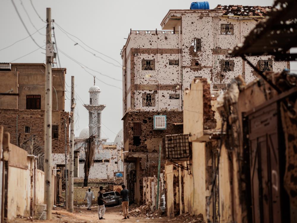 The deserted streets of Omdurman, twin city to Sudan's capital Khartoum.