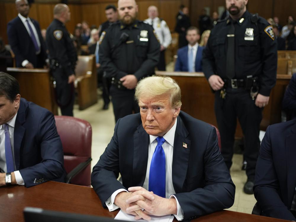 Former President Donald Trump appears for his hush money trial at Manhattan Criminal Court in May 2024 in New York City.