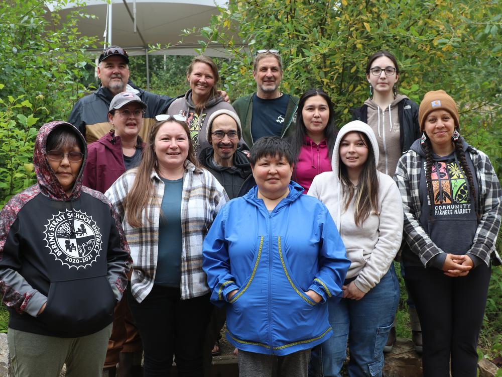 Trainers and participants with the Indigenous farmer training program at Calypso Farm and Ecology Center spent a weekend in August camping together and harvesting food for their meals. Susan Willsrud and Tom Zimmer (back row, center) founded Calypso Farm and Ecology Center with the hope of educating more beginner farmers.