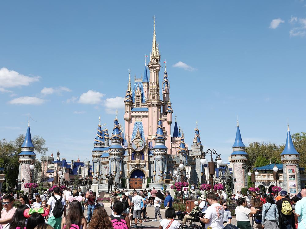 A general view of Cinderella's Castle at Walt Disney World Resort in March 2022 in Lake Buena Vista, Fla.