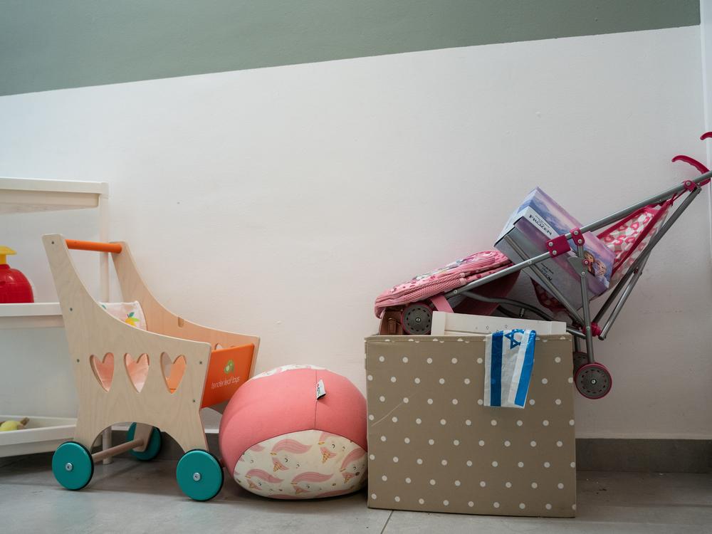 Belongings sorted by the Green family as they prepare to move from Israel to Thailand, July 11.