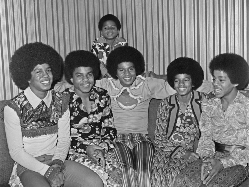 The Jackson Five, photographed here in the U.K. in 1972, included the Jackson brothers (from left to right) Jermaine, Tito, Jackie, Michael and Marlon (Randy, who would join the group when it became the Jacksons later in the decade, is at the back).