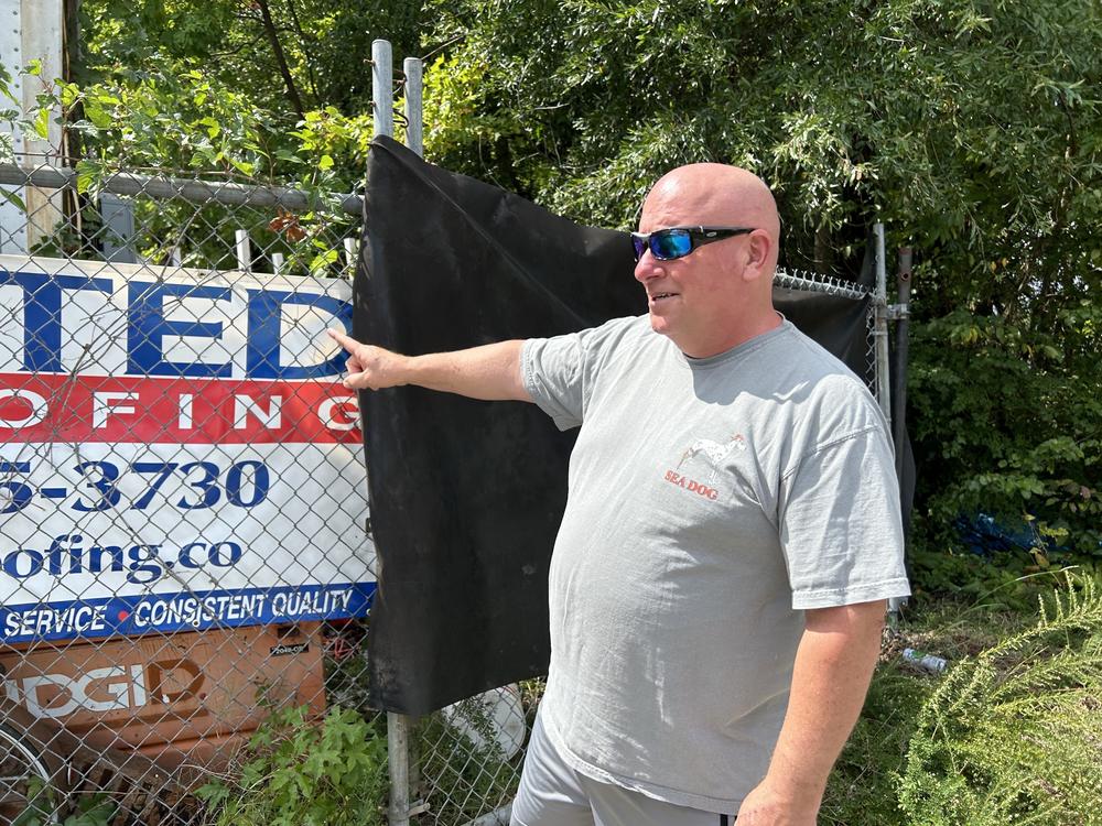 Eric Rasecke, a retired police officer in Greensboro, N.C., says he used to patrol the neighborhood where Ryan Routh lived and worked for years, citing him countless times for everything from traffic stops to possessing a stolen vehicle that Rasecke had found in this fenced-in storage area.