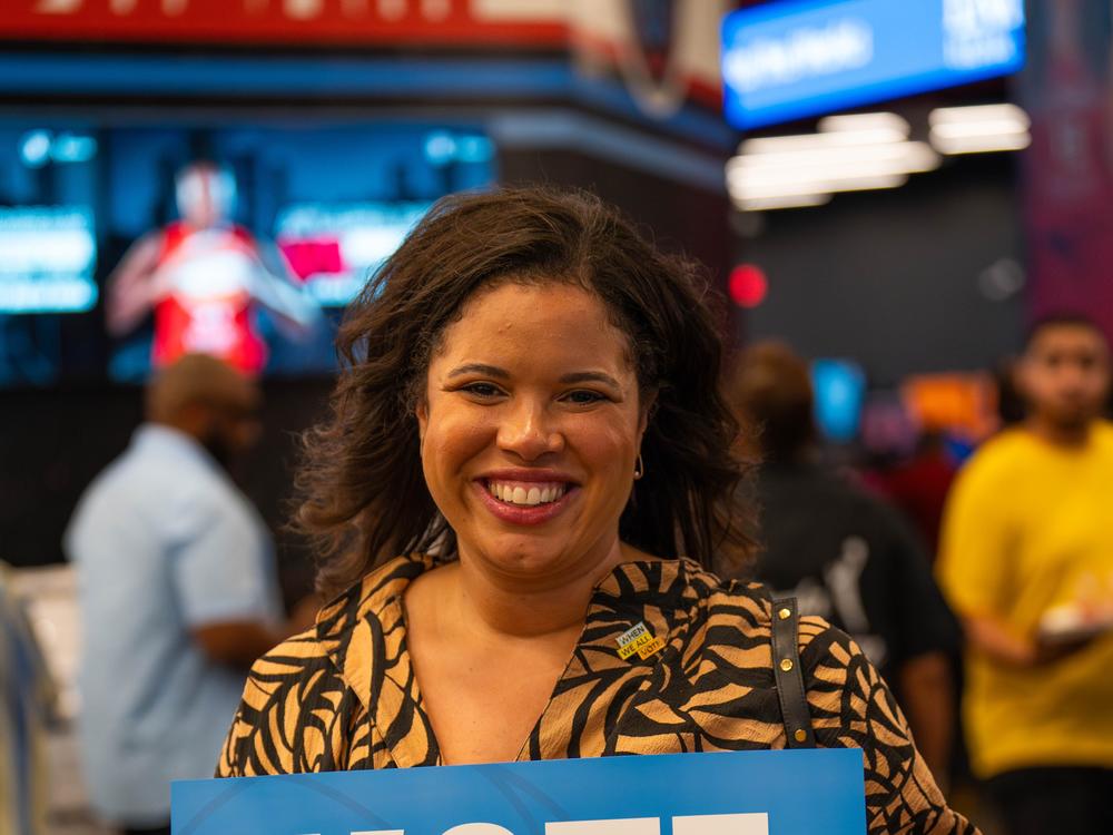 Beth Lynk is the executive director of When We All Vote, which ran the voter registration event during the Atlanta Dream game. 