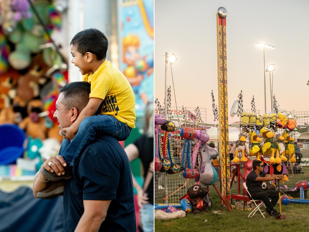 Festival attendees enjoy the attractions and games at the Pahrump Fall Festival.