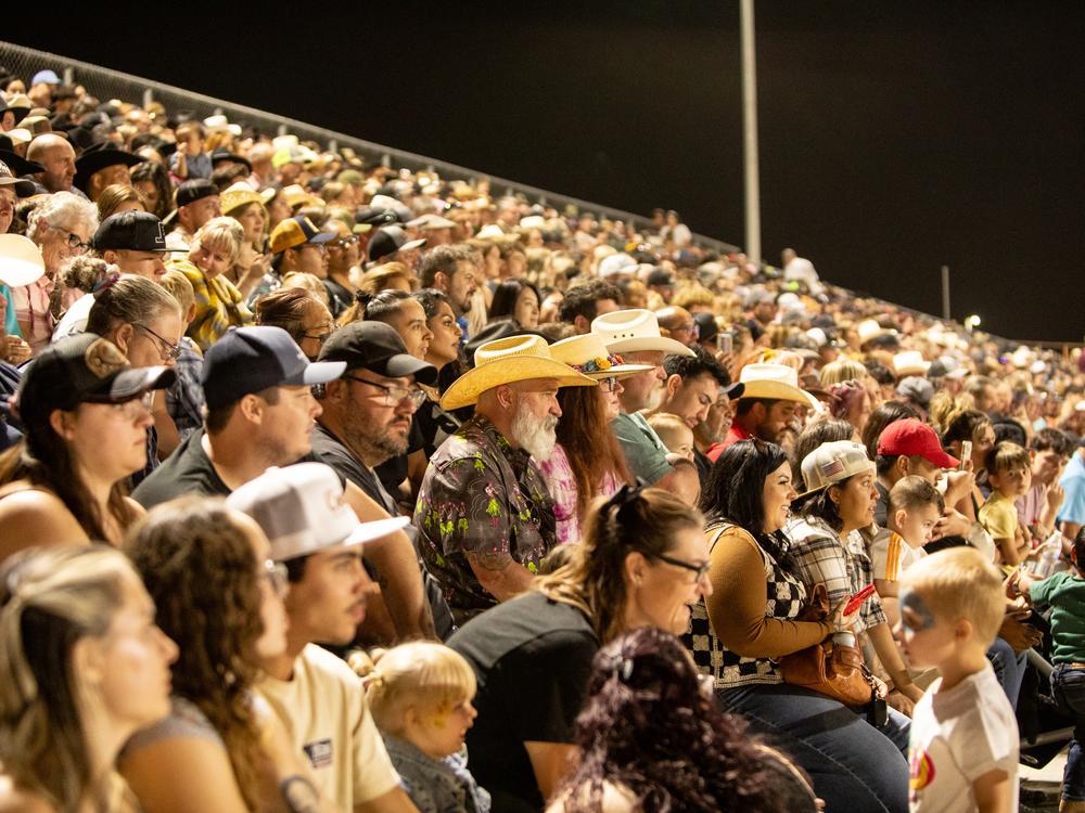Attendees enjoy the rodeo at the Pahrump Fall Festival Rodeo.