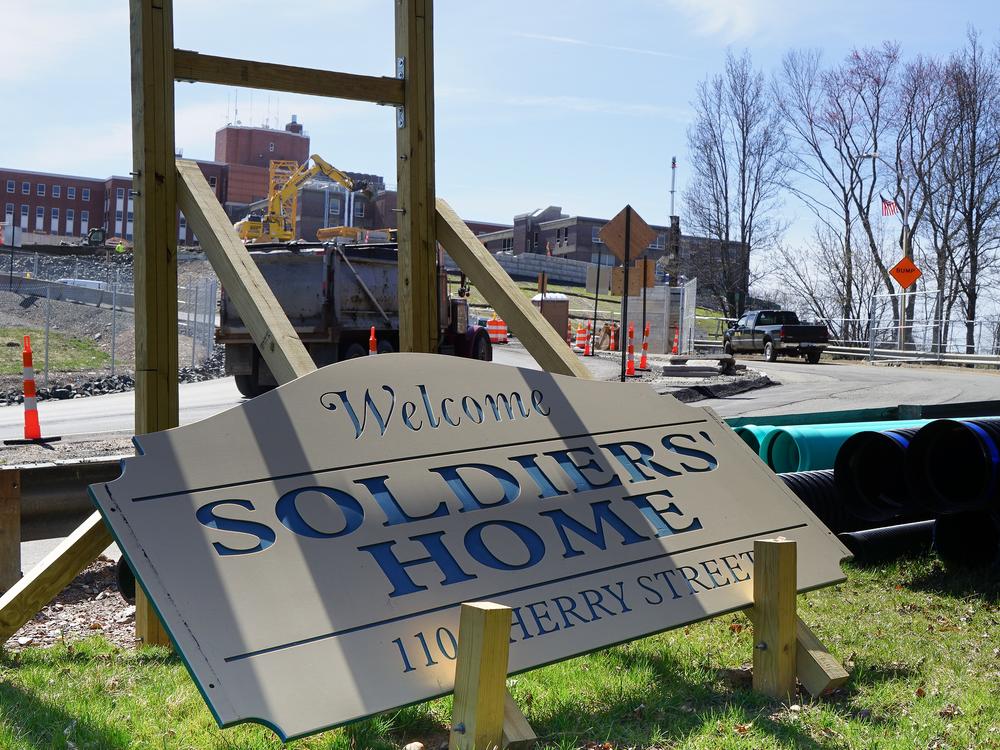 Scrutiny of the COVID outbreak at Soldiers’ Home in Holyoke, Massachusetts, prompted the state to change its name. Bodies of dead veterans were stored in refrigerator trucks outside the facility in March 2020.