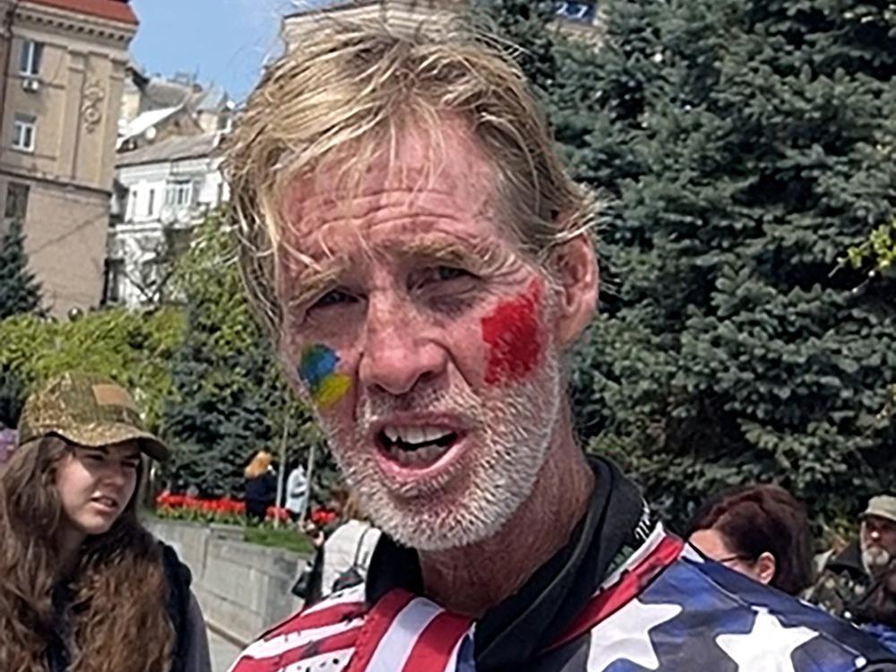 Ryan Routh speaks during an interview at a rally on April 27, 2022. Routh has been charged with the attempted assassination of former President Donald Trump, following a Sept. 15 incident at Trump’s West Palm Beach, Fla. golf course.