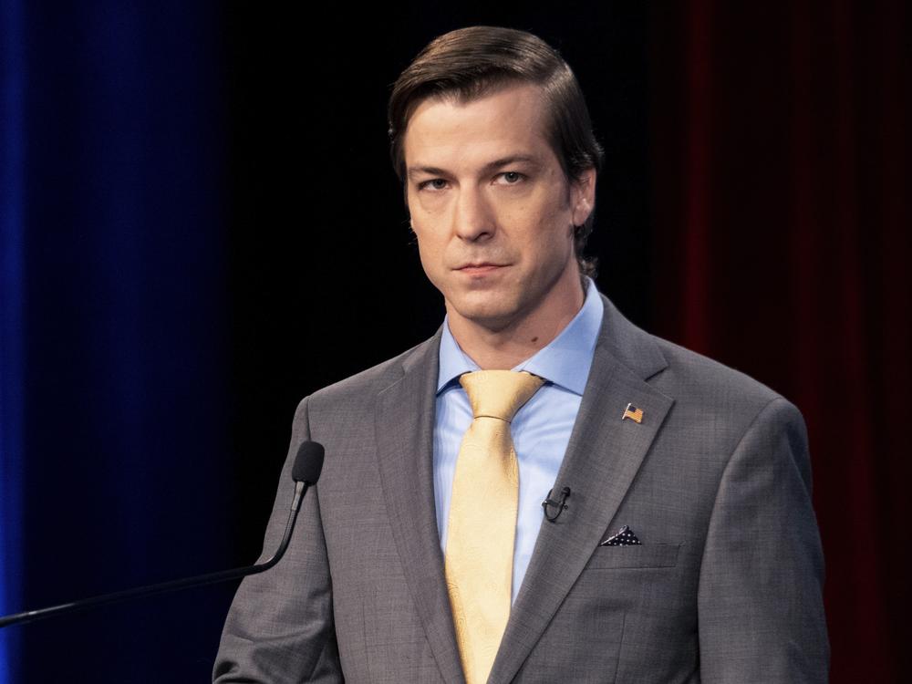The Libertarian Party's Chase Oliver, seen here in 2022, appears on presidential ballots in seven key states.