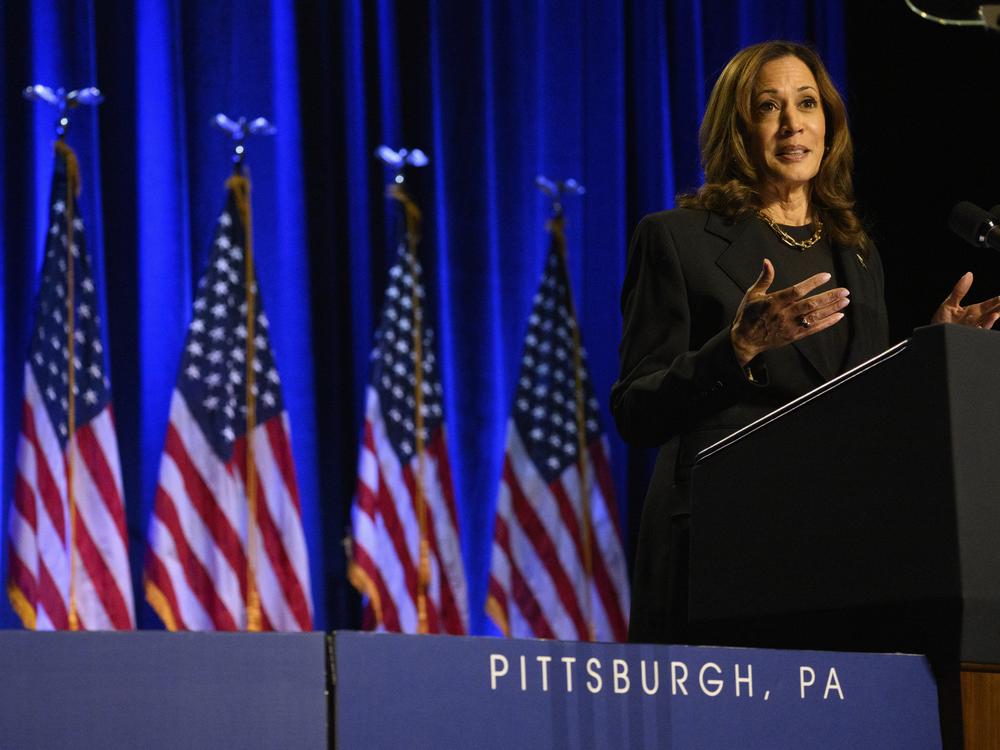 Vice President Harris speaks at Carnegie Mellon University in Pittsburgh on Sept. 25 about manufacturing and her economic platform.
