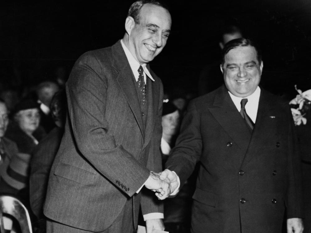 Robert Moses with New York City Mayor Fiorello H. LaGuardia in 1934.