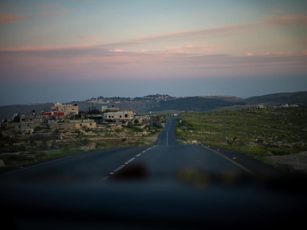 A view of Route 60, which crosses the West Bank from north to south, in the area of the South Hebron Hills.