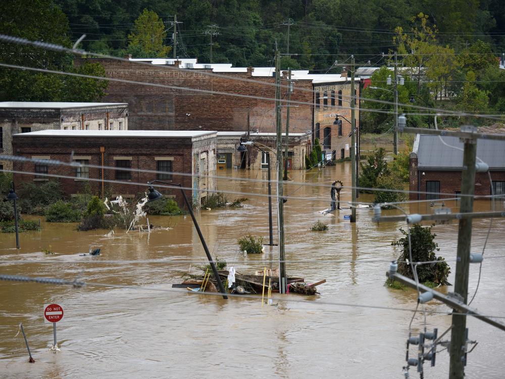 Heavy rains from hurricane Helene caused record flooding and damage in Asheville, North Carolina.