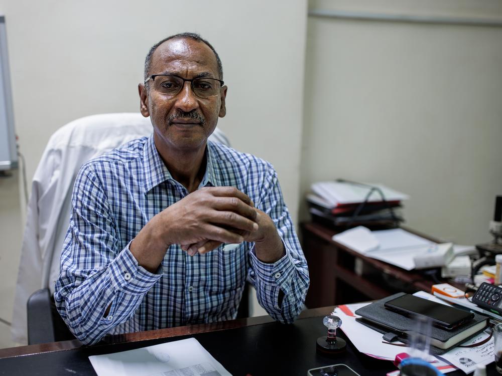 Dr. Jamal Mohamed poses for a portrait at the Al Nao Hospital.