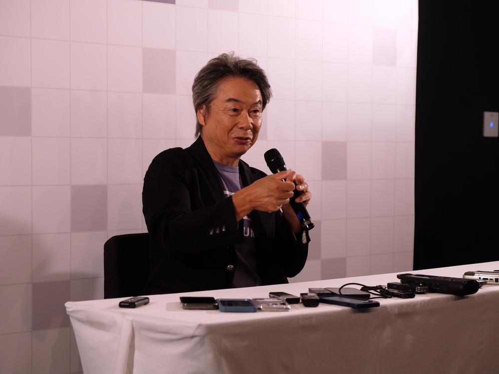 Mario and Zelda creator Shigeru Miyamoto take questions from early attendees of the Nintendo Museum.