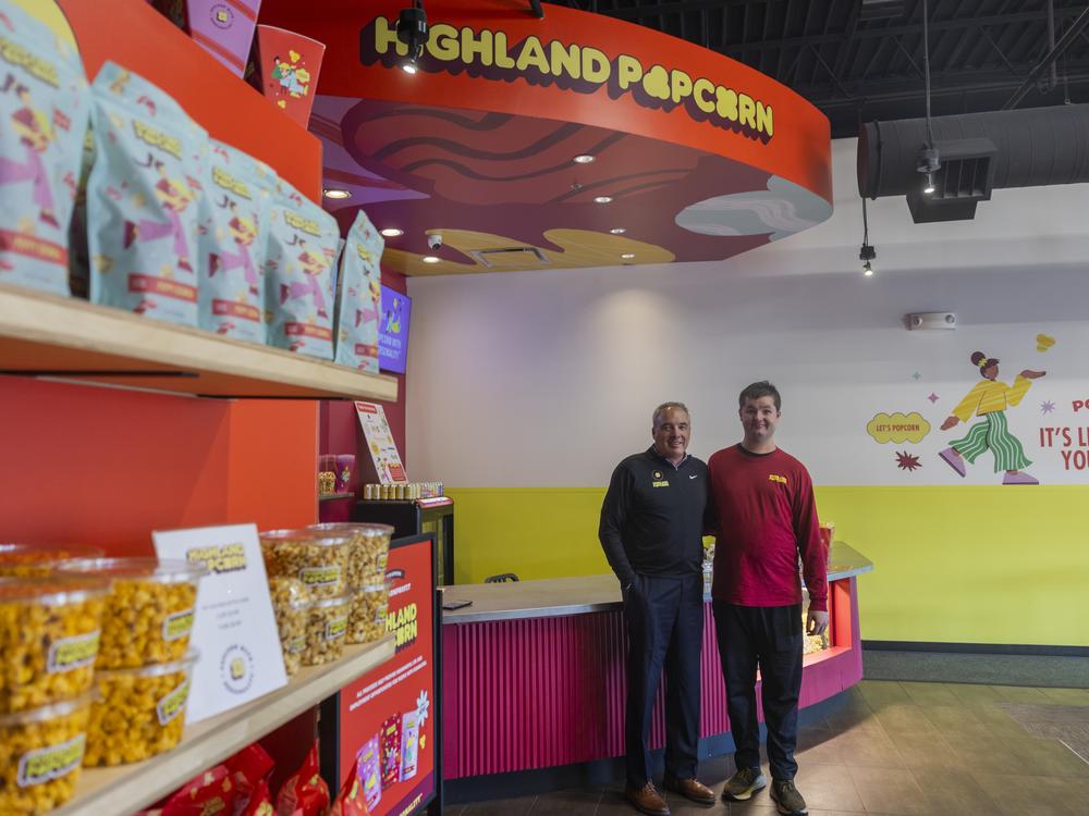 Shamus O'Meara and his son Conor O'Meara, who is autistic, opened Highland Popcorn in St. Paul, Minn., to hire people with disabilities. They quickly ran into problems finding enough workers, because SSI rules reduce benefits for people once they earn more than $65 in one month.