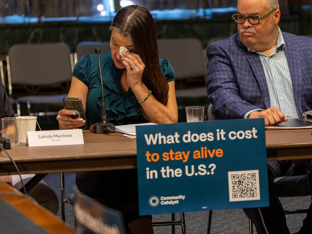 Dana Downey and Samuel Comacho participated in a roundtable on Capitol Hill in Washington, DC in 2023. The event hosted by Community Catalyst, a civil rights organization, was pushing for a national response to medical debt. More has happened on the issue in states, however. (Photo by Tasos Katopodis/Getty Images for Community Catalyst)