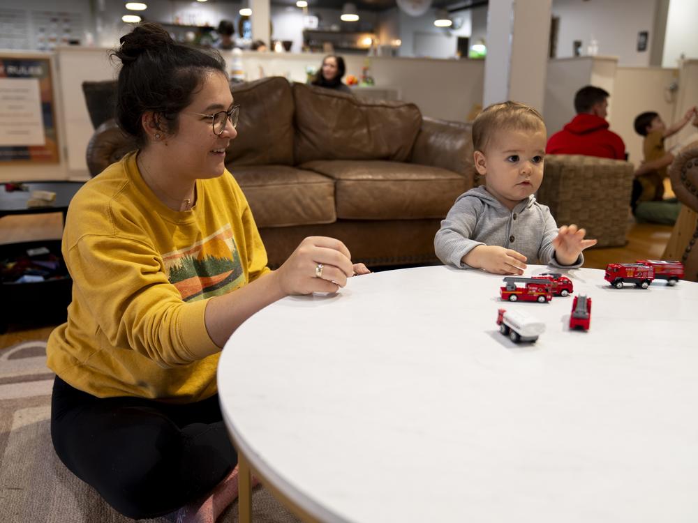 Leah Bomber, with her son Jude, says IVF has profoundly affected her life.