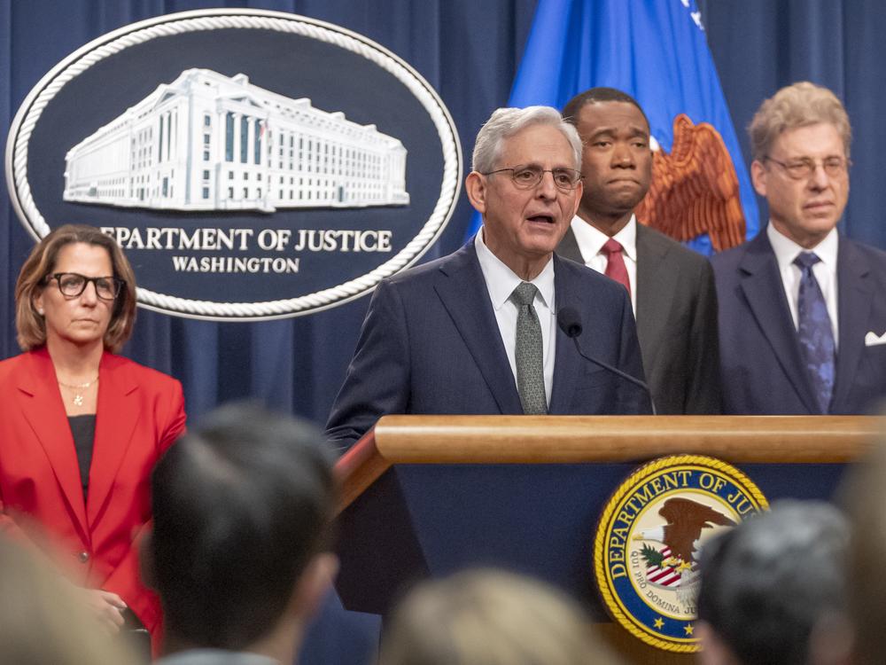 Attorney General Merrick Garland speaks during a news conference on Thursday, Oct. 10, 2024, in Washington to announce that TD Bank will pay an approximately $3 billion settlement after authorities say the financial institution's lax practices allowed for significant money laundering.