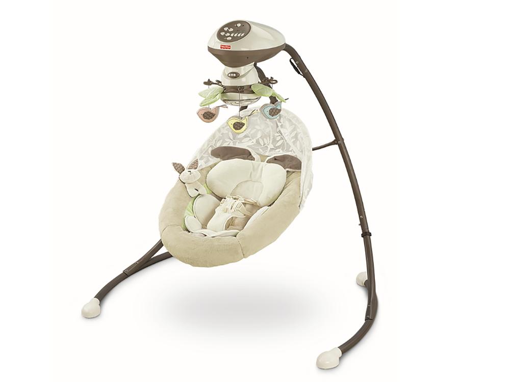 This photo provided by the U.S. Consumer Product Safety Commission shows an example of a Fisher-Price Snuga Swing being recalled Friday, following the death of five infants.