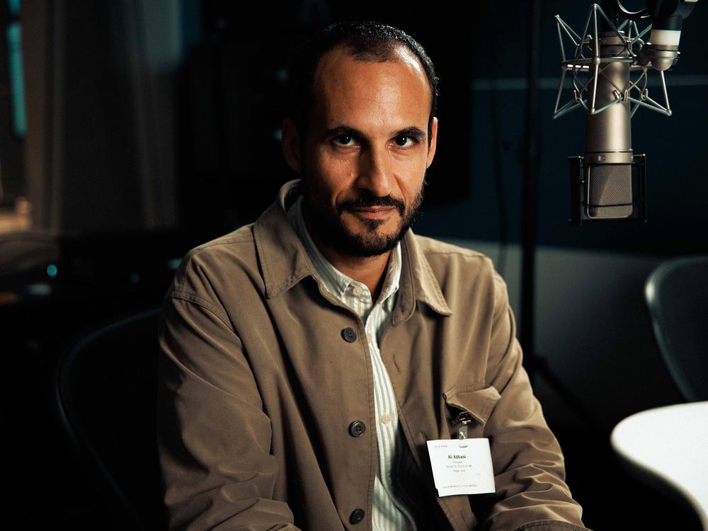 Director Ali Abbasi photographed at NPR's headquarters on Oct. 2, 2024.