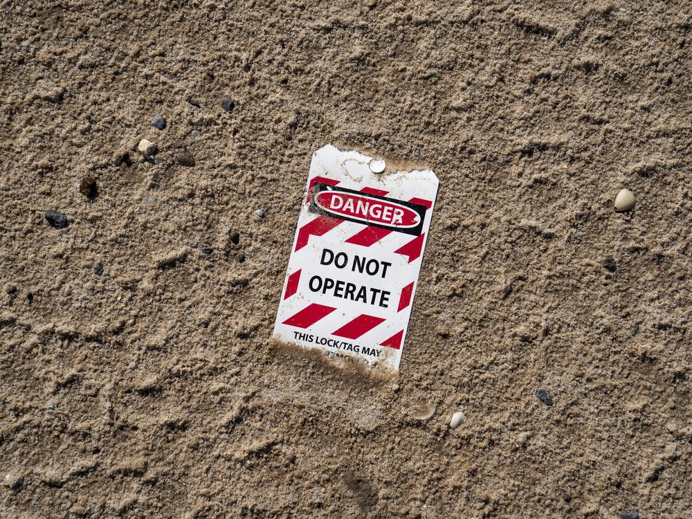 Debris seen near the launch pad. SpaceX continued to launch through spring of 2024, after being told repeatedly that it was in violation of the Clean Water Act.
