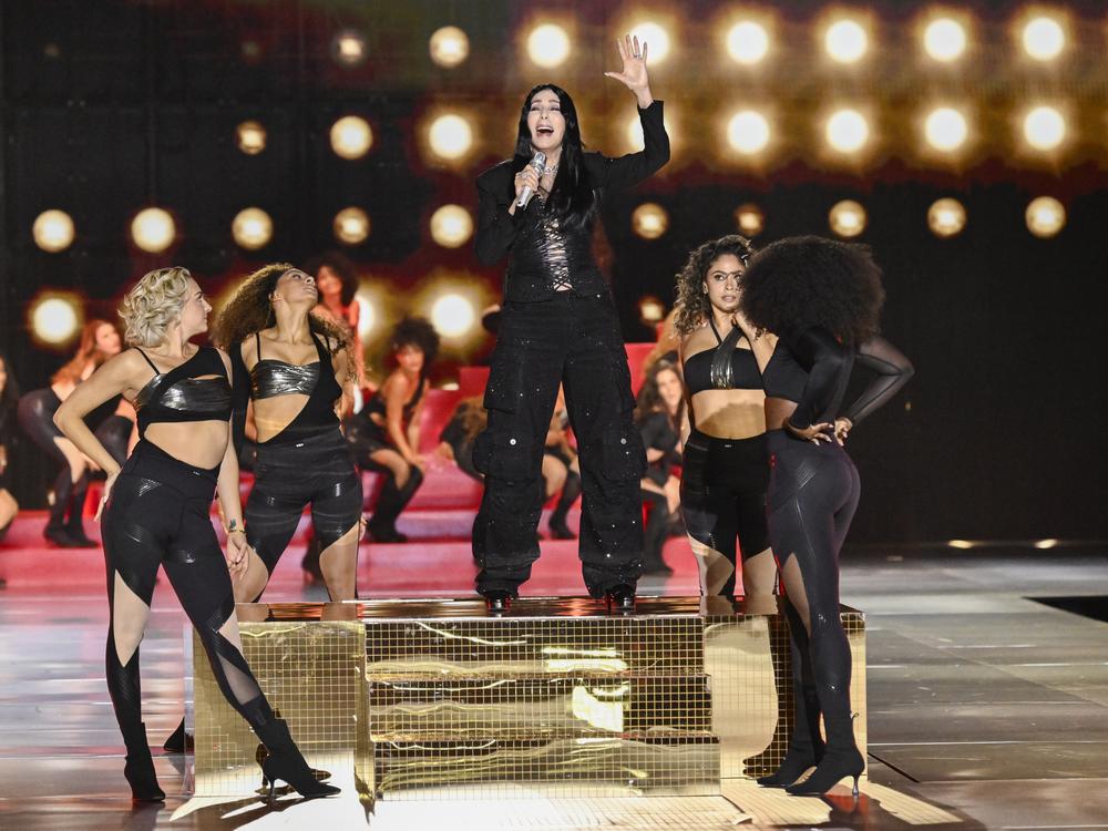 Cher performs during the Victoria's Secret Fashion Show on Tuesday, as part of its first-ever all-female musical lineup.